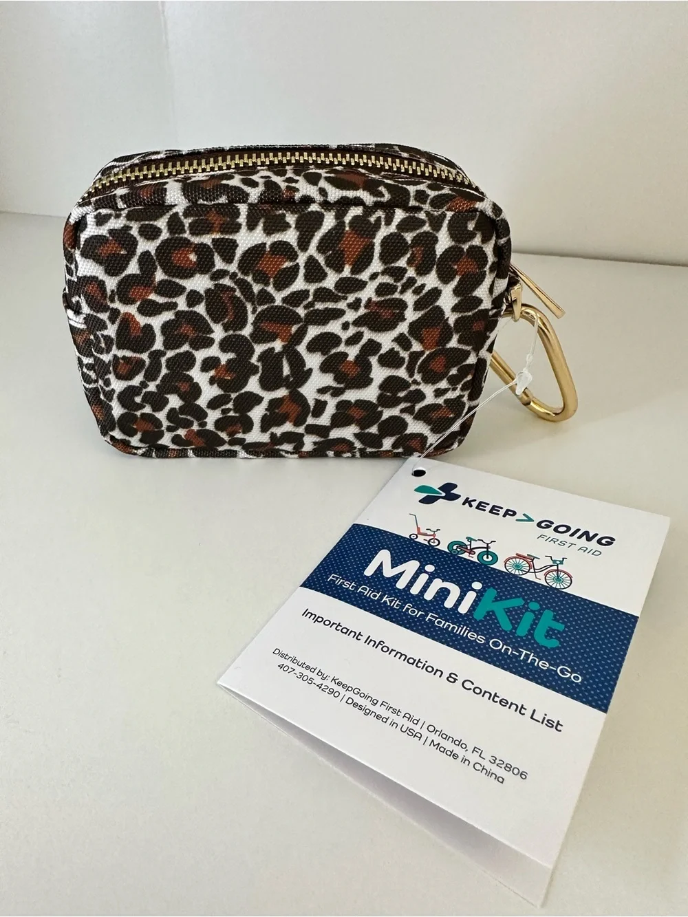 Mini First Aid Kit - Leopard Print Brown